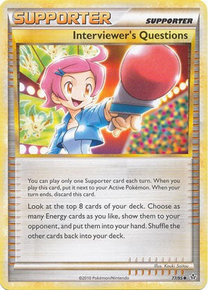Pokemon Card HS Unleashed Uncommon Interviewer's Questions 77/95