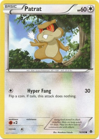 Pokemon Emerging Powers Common Card - Patrat 78/98
