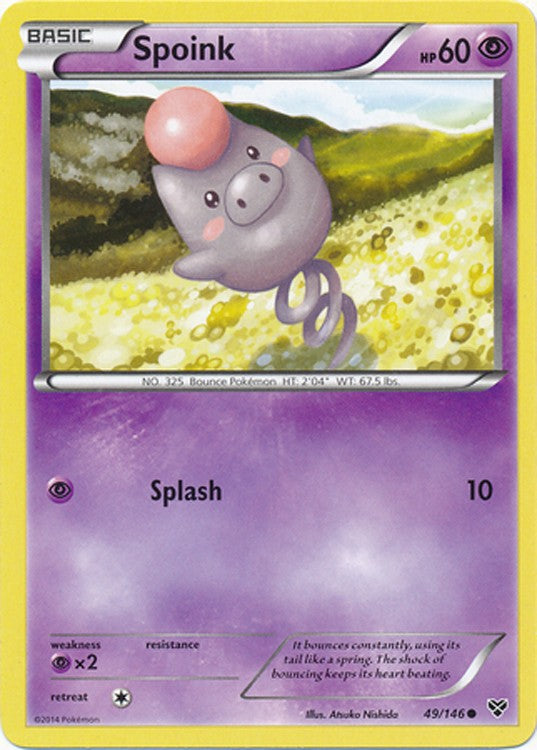 Spoink 49/146 - Pokemon XY Common Card