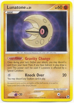 Pokemon Diamond & Pearl Great Encounters - Lunatone (Common) Card