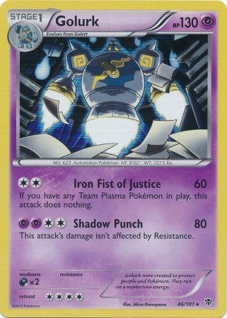 Golurk 46/101 - Pokemon Plasma Blast Holo Rare Card