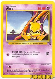 Pokemon Base Set 2 Common Card - Abra 65/130