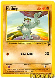 Pokemon Base Set 2 Common Card - Machop 78/130