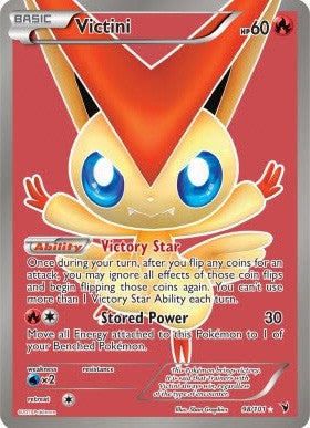 Pokemon Noble Victories Ultra Rare Card - Victini 98/101