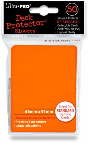 Ultra Pro Standard Sized Sleeves - Orange (50 Card Sleeves)