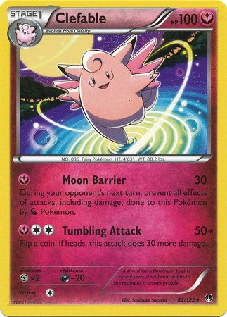 Clefable 82/122 Rare - Pokemon XY Breakpoint Card