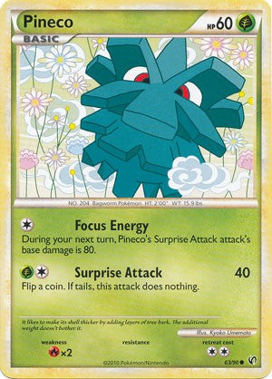 pineco pokemon card 1 (Used) 411492624| magi -TCG Marketplace- this attack does nothing (not even damage). Pokemon Single Card HS UNDAUNTED