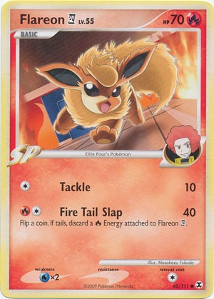 Pokemon Platinum Rising Rivals Single Card Common Flareon E4 60/111