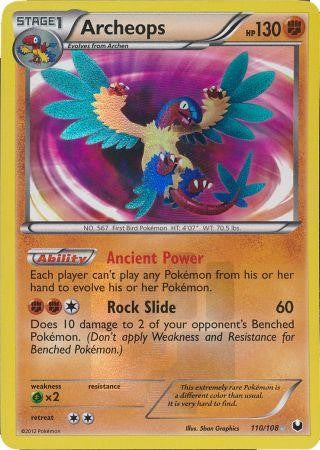 Pokemon Dark Explorers Ultra Rare Card - Archeops 110/108