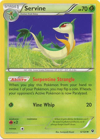 Servine 6/124 Uncommon - Pokemon XY Fates Collide Card