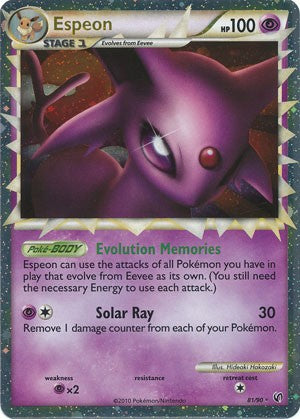 Pokemon Card HeartGold SoulSilver Undaunted Holo Espeon Prime 81/90