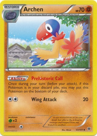 Archen 53/101 - Pokemon Plasma Blast Uncommon Card