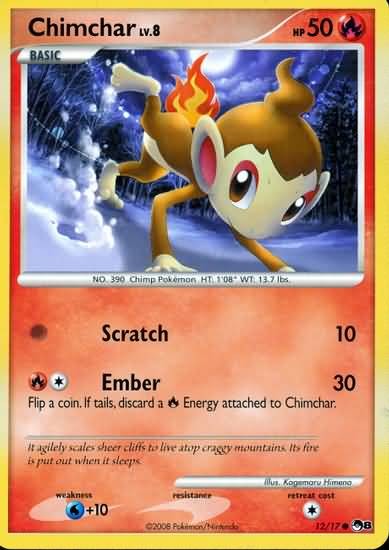 Pokemon Chimchar 12/17 Common Promo Single Card