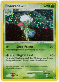 Pokemon Secret Wonders Holo Rare Card - Roserade 17/132