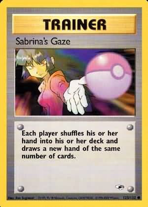 Pokemon Gym Heroes Common Card - Sabrina's Gaze 125/132