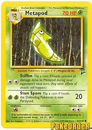 Pokemon Base Set 2 Common Card - Metapod 81/130