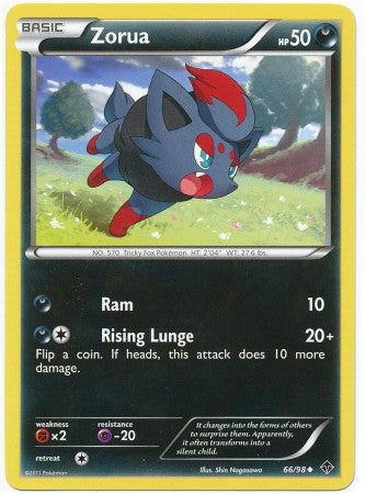 Pokemon Emerging Powers Uncommon Card - Zorua 66/98