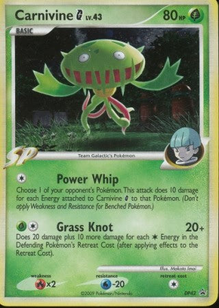 Pokemon Diamond & Pearl Holo Rare Promo Card - Carnivine G DP42