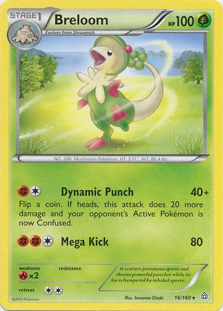 Breloom 16/160 Rare Pokemon XY Primal Clash Card