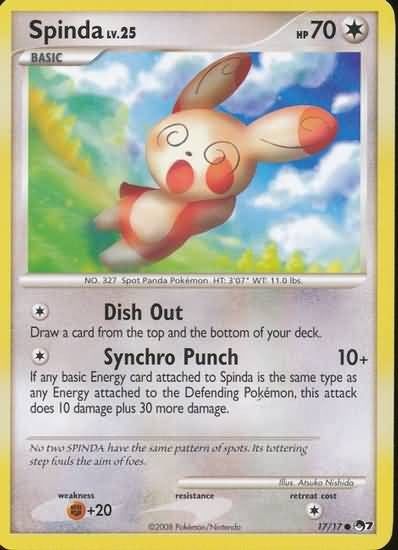 Pokemon Spinda 17/17 Common Promo Single Card