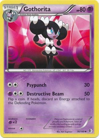 Gothorita 76/149 - Pokemon Boundaries Crossed Uncommon Card
