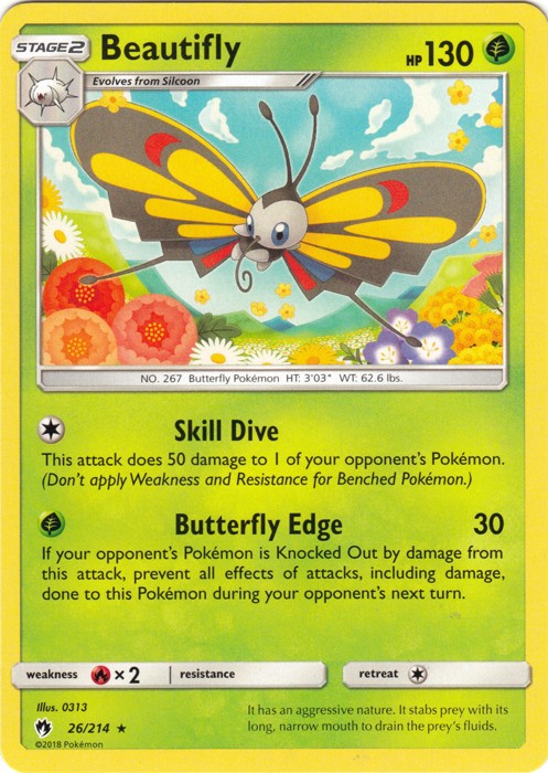 Beautifly - 26/214 Pokemon » SM Lost Thunder Rare