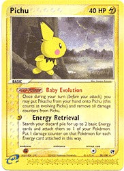 Pokemon Sandstorm Rare Card - Pichu 20/100