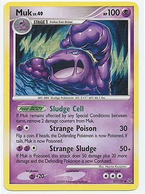 Pokemon Platinum Edition Uncommon Card - Muk 57/127