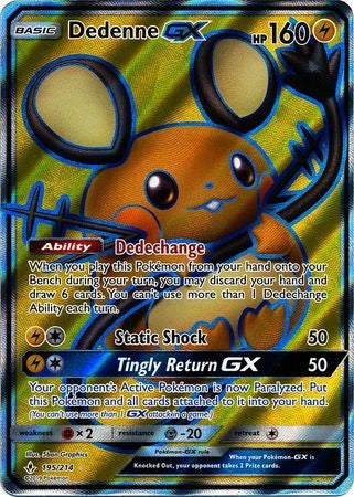 Dedenne GX - 195/214 - Sun & Moon: Unbroken Bonds Full Art Ultra Rare