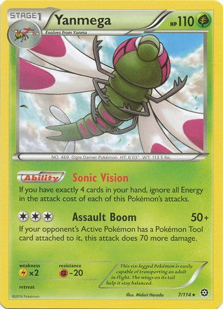 Yanmega 7/114 Rare - Pokemon XY Steam Siege Card