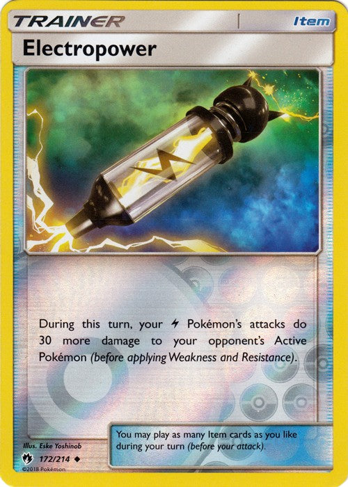 Electropower - 172/214 (Reverse Foil) Pokemon » SM Lost Thunder Uncommon