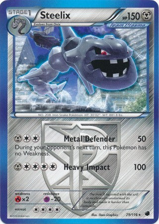 Steelix 79/116 - Pokemon Plasma Freeze Rare Card