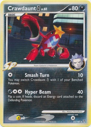 Pokemon Supreme Victors Rare Card - Crawdaunt G 23/147