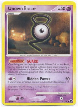 Pokemon Diamond & Pearl Great Encounters - Unown G (Uncommon) Card