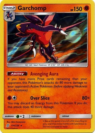 Garchomp - 114/236 - Holo Rare Sun & Moon: Unified Minds