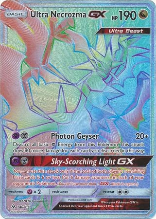 Ultra Necrozma GX 140/131 Hyper Rare - Pokemon Sun & Moon Forbidden Light Card