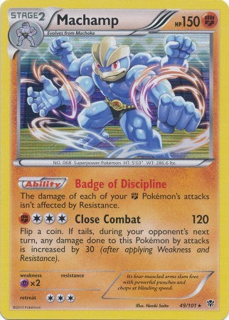 Pokemon Single Card B&W - PLASMA BLAST - 049/101 : Machamp Pokemon Single Card B&W - PLASMA BLAST - 049/101 : Machamp
