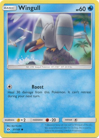 Wingull 37/149 Common - Pokemon Sun & Moon Base Set Single Card