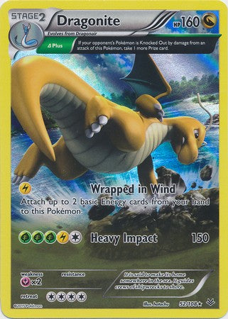 Dragonite 52/108 Holo Rare - Pokemon XY Roaring Skies Card