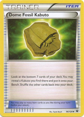Dome Fossil Kabuto 96/124 Uncommon - Pokemon XY Fates Collide Card