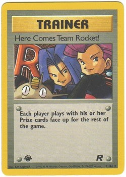 Pokemon Team Rocket Rare Card - Here Comes Team Rocket! 71/82