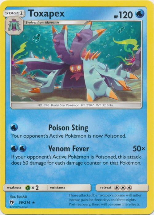 Toxapex - 69/214 Pokemon » SM Lost Thunder Rare