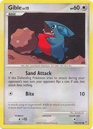 Pokemon Supreme Victors Common Card - Gible 106/147