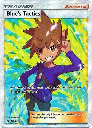Blue's Tactics - 231/236 - Full Art Ultra Rare Sun & Moon: Unified Minds