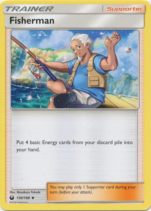 Fisherman 130/168 Uncommon - Celestial Storm SM7 Pokemon Card
