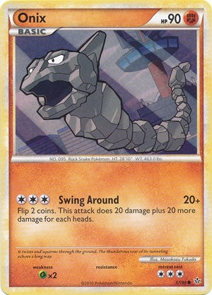 Pokemon Card HS Unleashed Single Card Common Onix 57/95