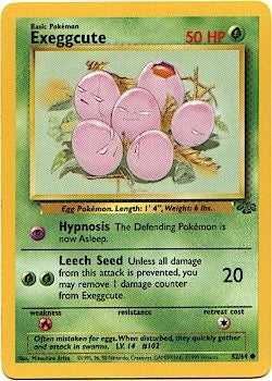 Pokemon Jungle Common Card - Exeggcute 52/64