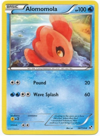 Pokemon Black & White Alomomola 38/114 Uncommon Card