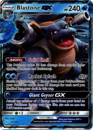 Blastoise GX - 35/214 - Sun & Moon: Unbroken Bonds Ultra Rare