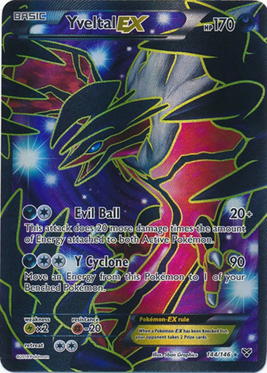 Yveltal EX 144/146 - Pokemon XY Holo Full Art Ultra Rare Card